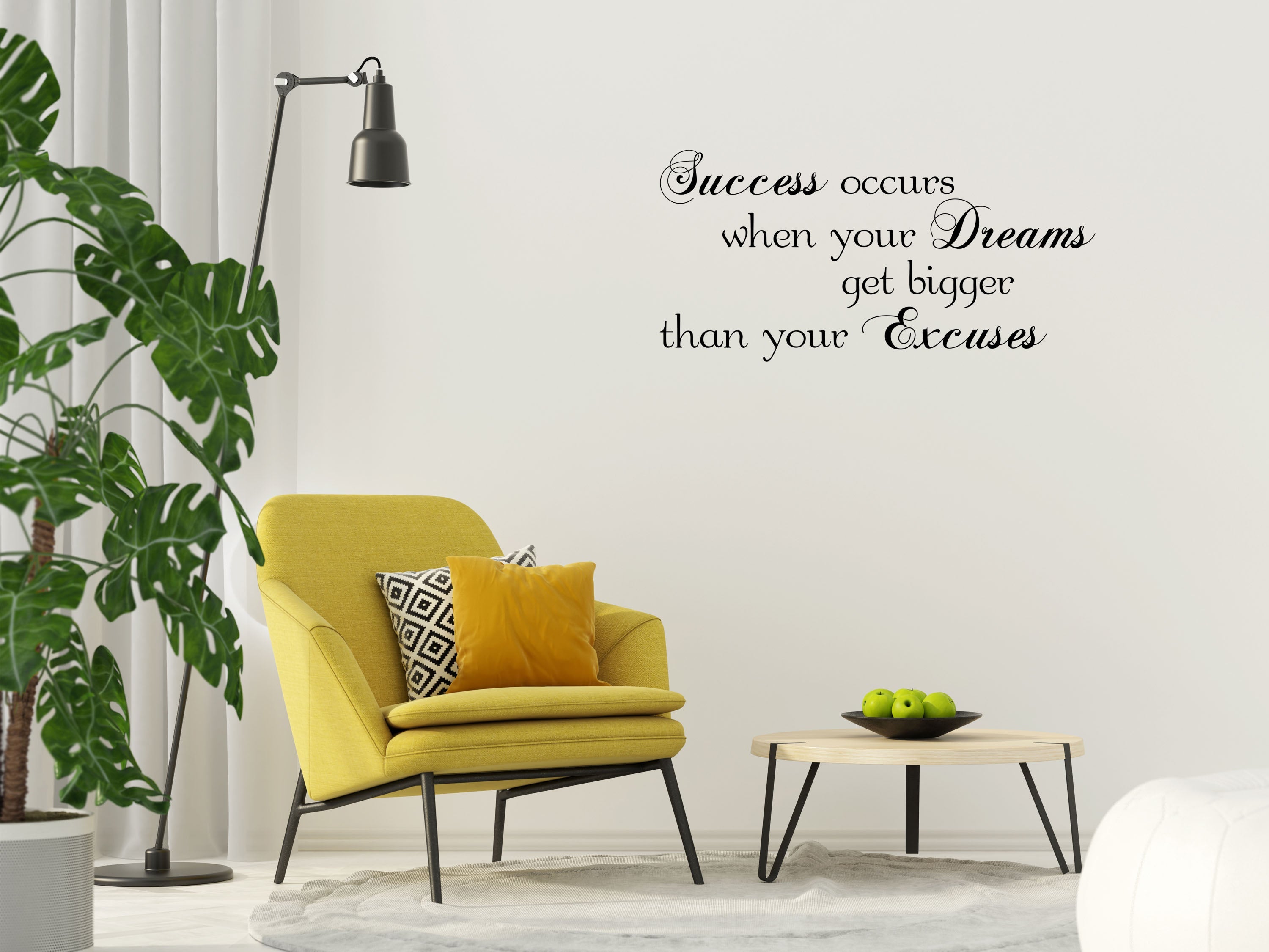 Success Wall Quote Sticker – Inspirational Wall Signs