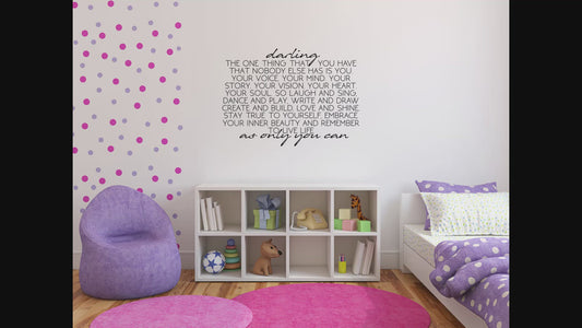 Darling Removable Wall Decal