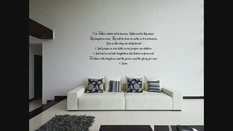 The Lord's Prayer - Our Father Prayer Decal - Inspirational Wall Signs