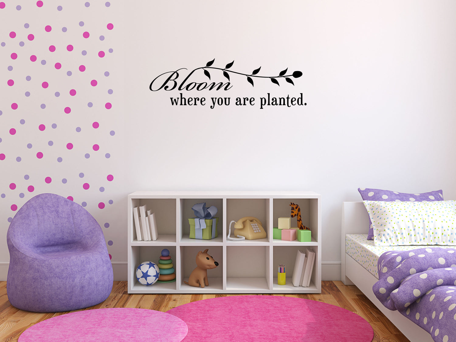 Bloom Where You Are Planted Wall Vinyl Wall Lettering - Wall