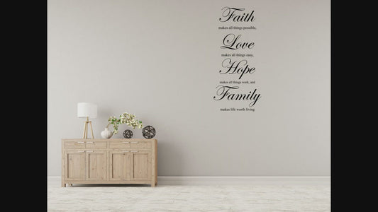 Faith Makes All Things Possible Removable Wall Decal