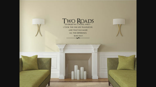 Two Roads Less Traveled Wall Decal