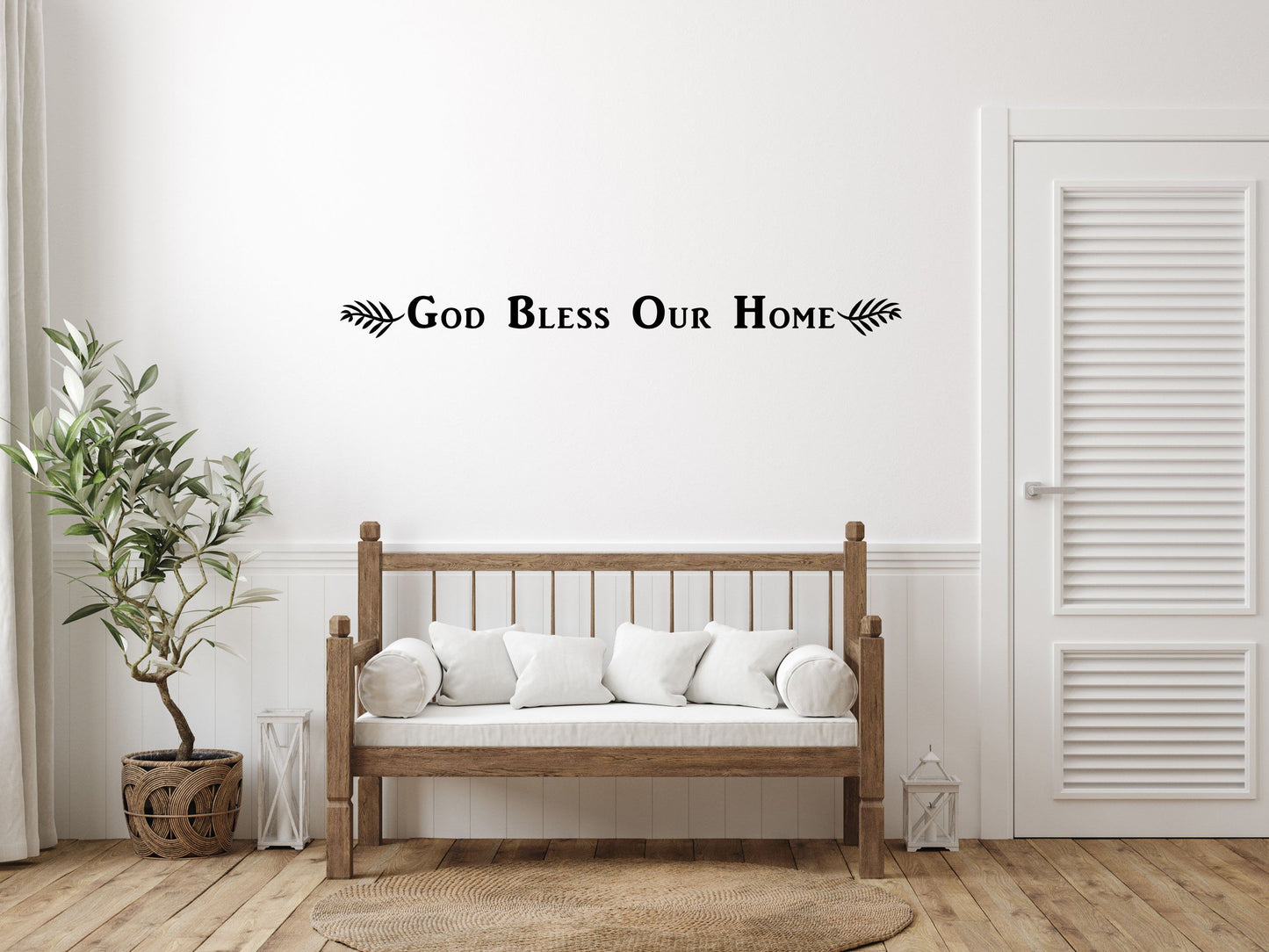 God Bless Our Home - Home Wall Decor- Inspirational Wall Decals Vinyl Wall Decal Inspirational Wall Signs 