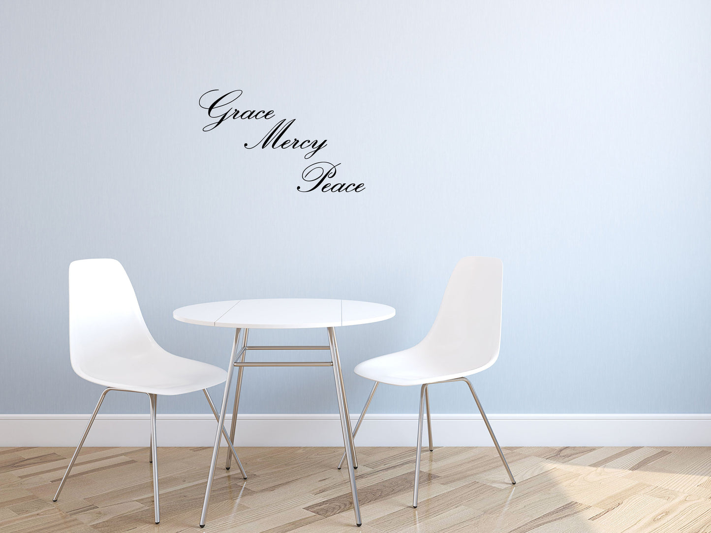 Grace Mercy Peace - Religious Wall Decal - Christian Art - Home Décor - Scripture Wall Art Sign Vinyl Wall Decal Inspirational Wall Signs 