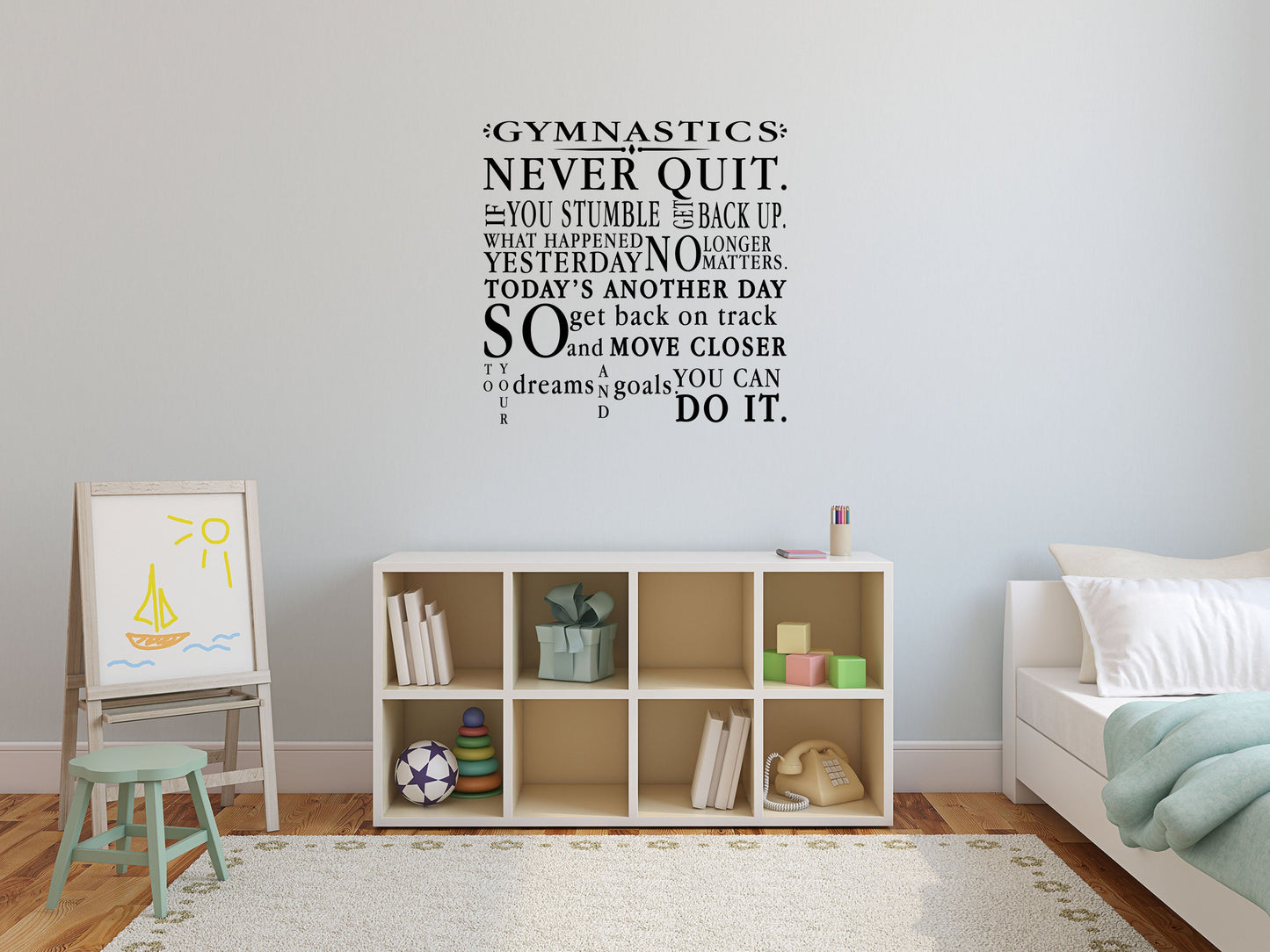 Gymnastics Bedroom Wall Sticker Quote - Inspirational Wall Decals Vinyl Wall Decal Inspirational Wall Signs 