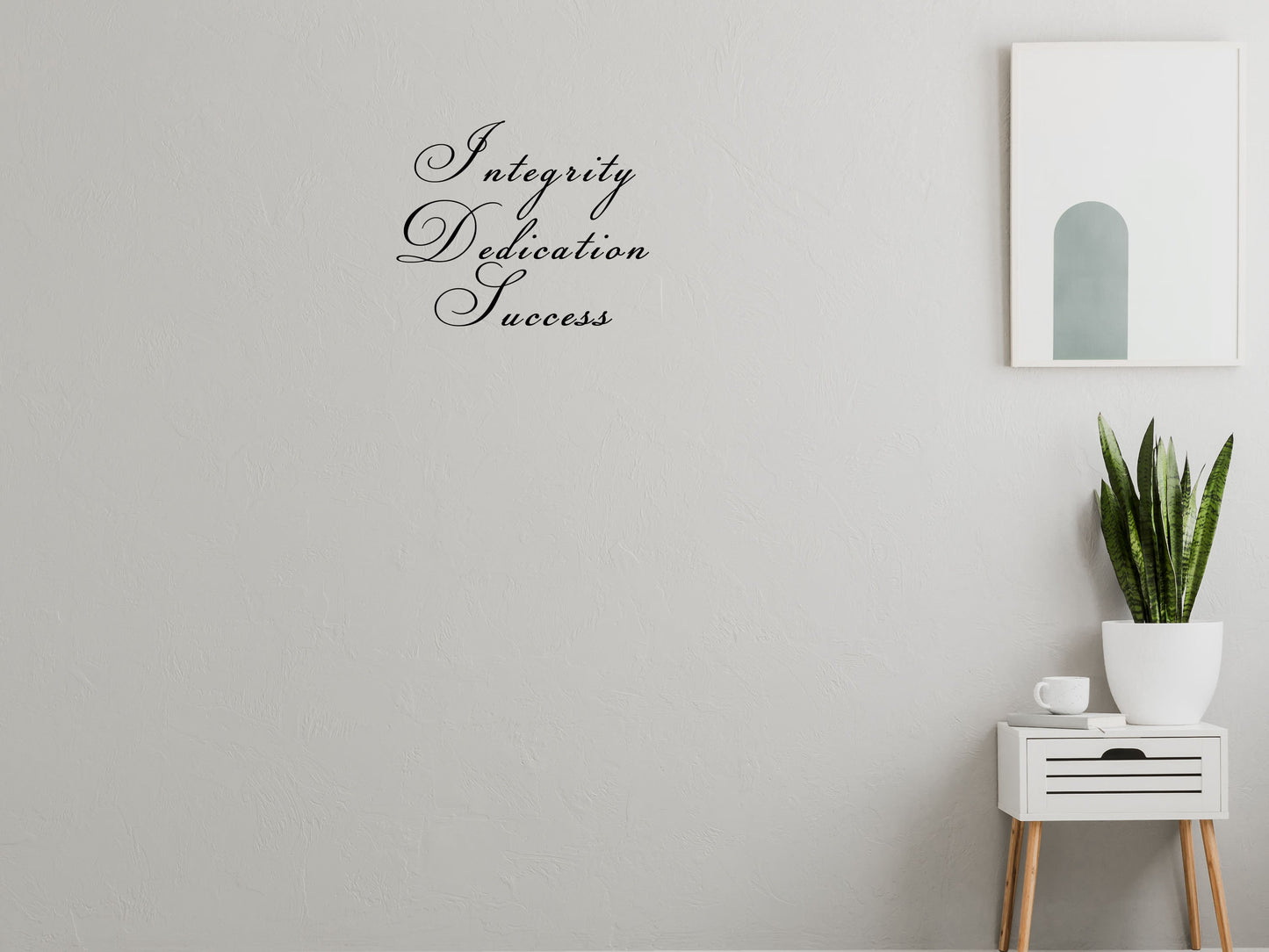 Integrity Dedication Success Office Wall Quote Sticker Vinyl Wall Decal Inspirational Wall Signs 