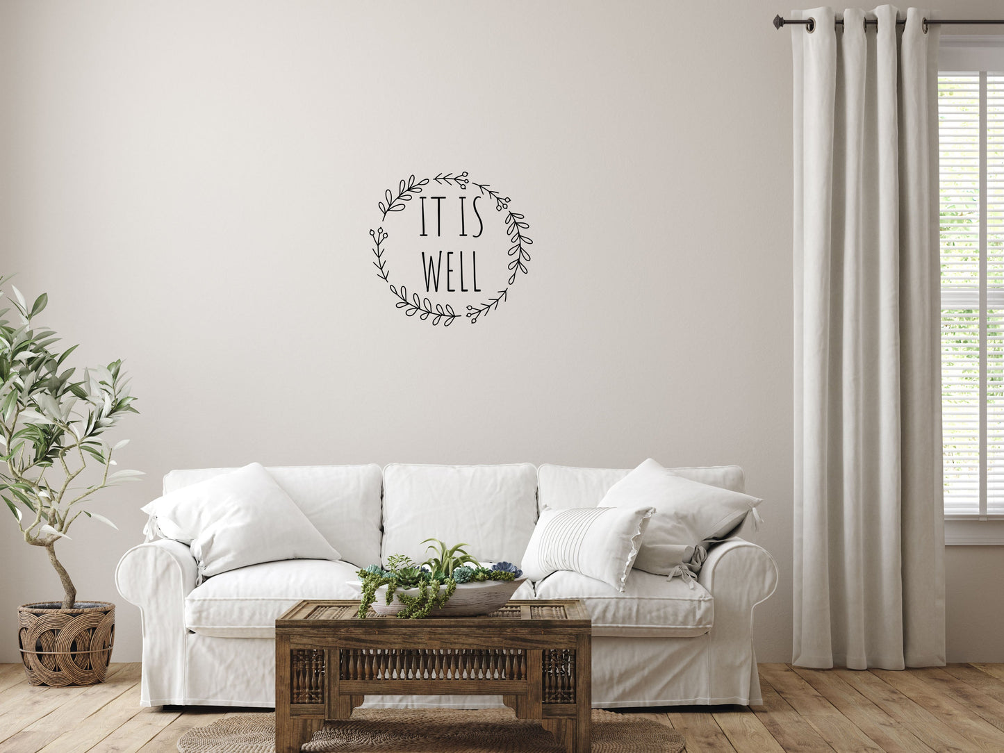 It Is Well Decal - It Is Well Wall Sign - It Is Well Wall Decal - Inspirational Sign - Removable Wall Decal - It Is Well Wall Quote Vinyl Wall Decal Inspirational Wall Signs 