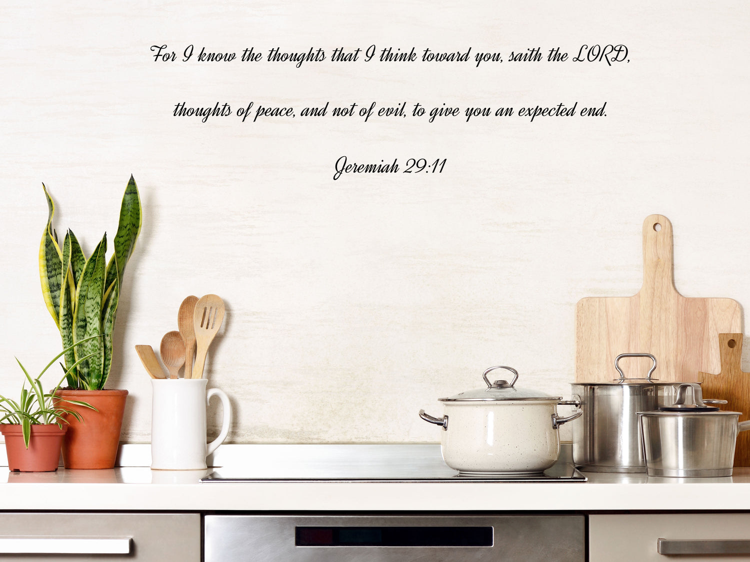Jeremiah 29:11 Wall Inspirational Decal Quote Vinyl Wall Decal Inspirational Wall Signs 