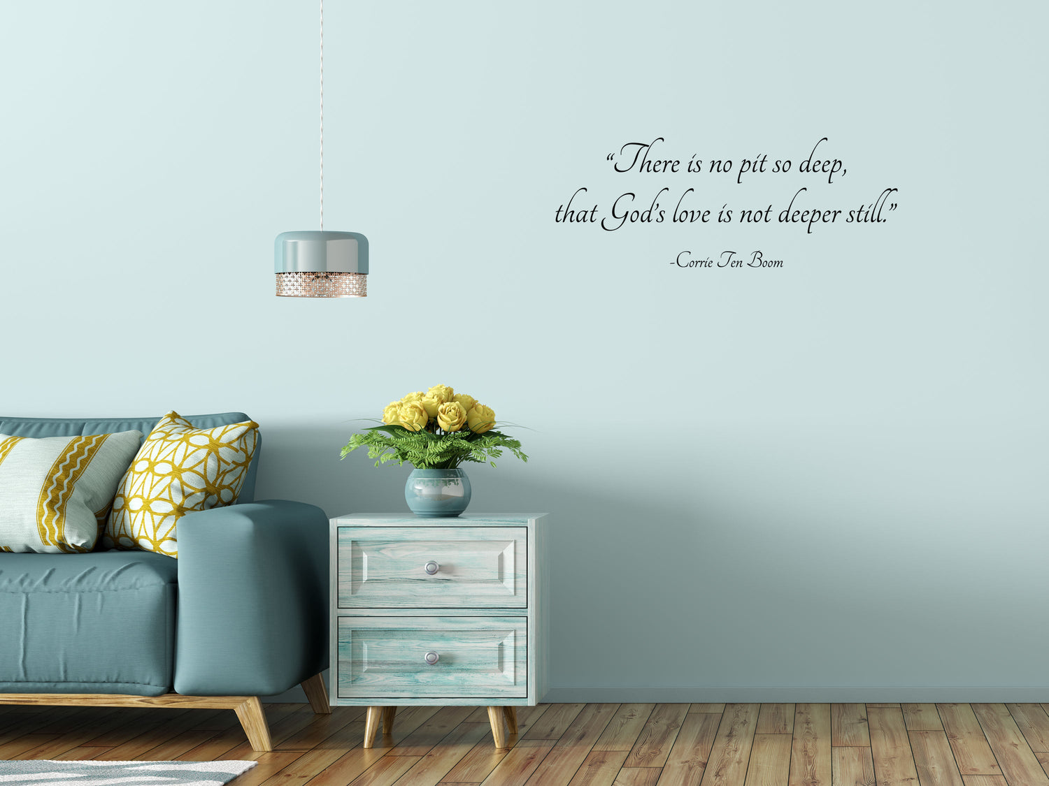 No Pit So Deep Vinyl Wall Decal Inspirational Wall Signs 