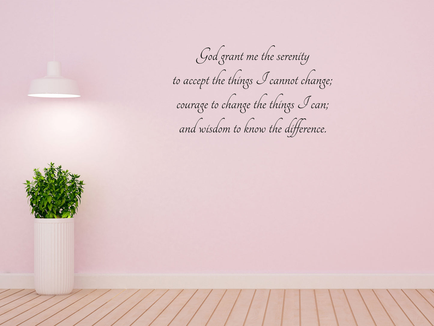 Serenity Prayer, God Grant Me The Serenity Vinyl Wall Decal Inspirational Wall Signs 