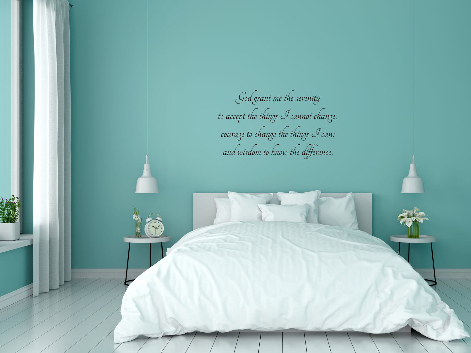 GOD Grant ME The Serenity Prayer Bible Art Quote Vinyl Wall Stickers Decal  Décor