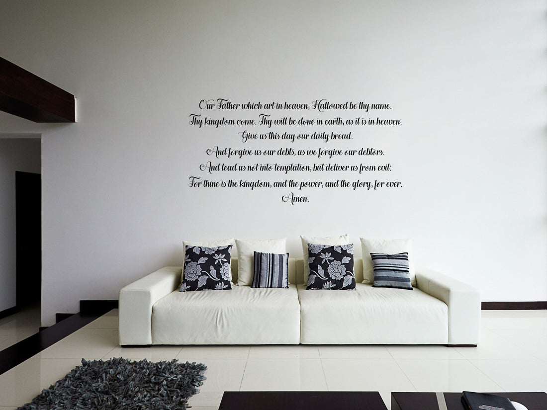 The Lord's Prayer - Our Father Prayer Decal - Inspirational Wall Signs