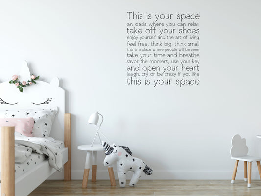 This Is Your Space - Inspirational Wall Signs Vinyl Wall Decal Inspirational Wall Signs 