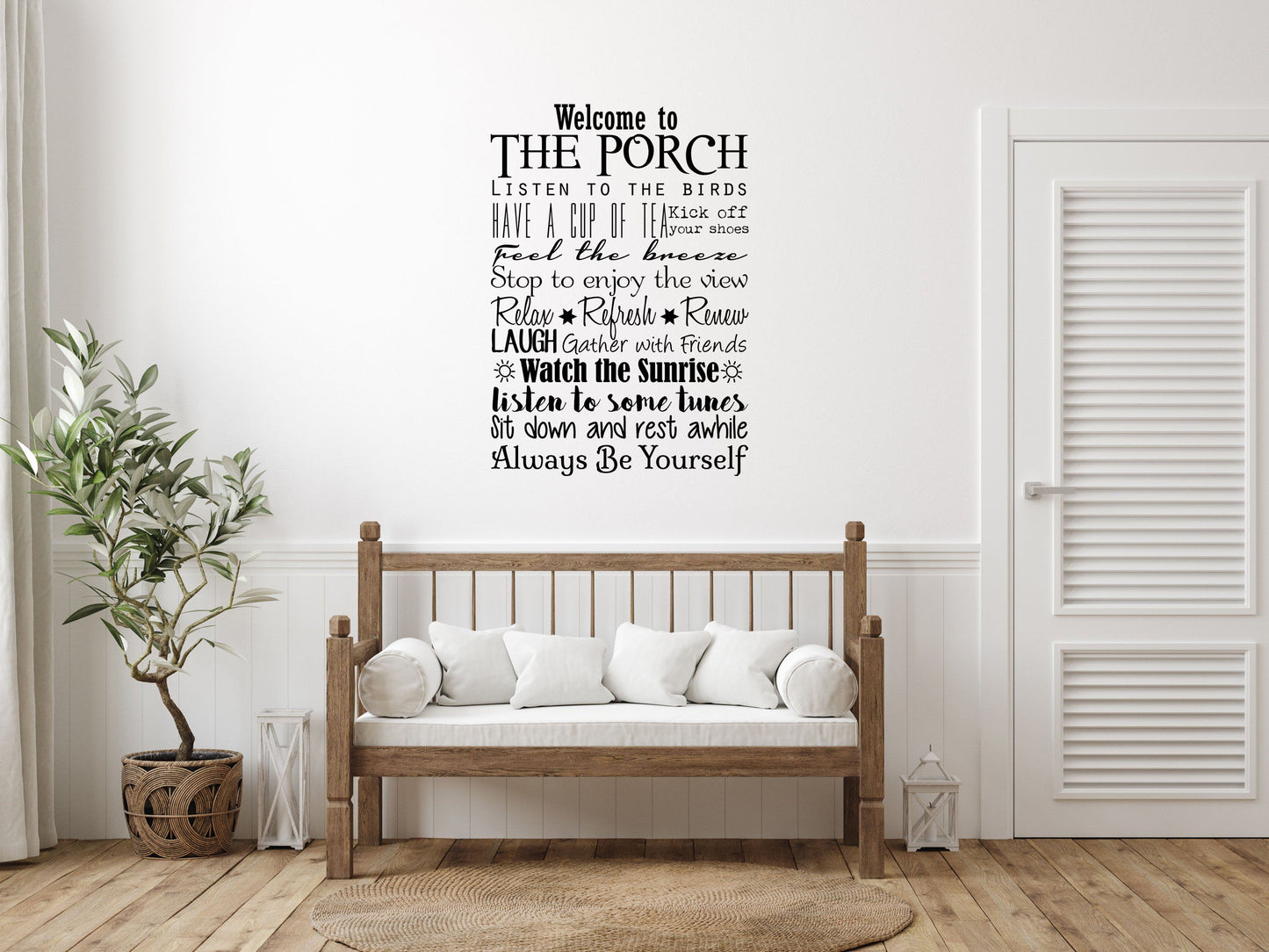Welcome To The Porch - Inspirational Wall Decals Vinyl Wall Decal Inspirational Wall Signs 